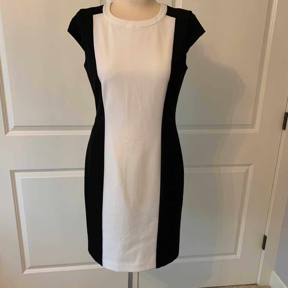 3/$50 Calvin Klein Black and White Dress